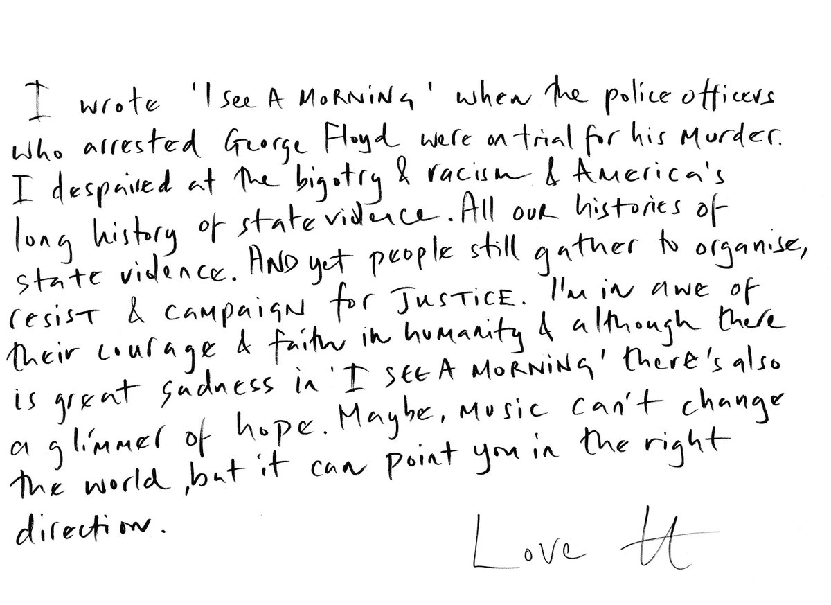 My new single 'I See A Morning' is out on July 25th.

Love, Tanita