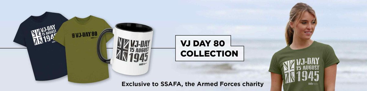 VJ Day is a time to reflect on the sacrifices made by all who served, especially those in the Forgotten Army.

To honour 80 years SSAFA have launched a collection including clothing, stationery and charms to show your support our Armed Forces community.  
bit.ly/40VsH6n