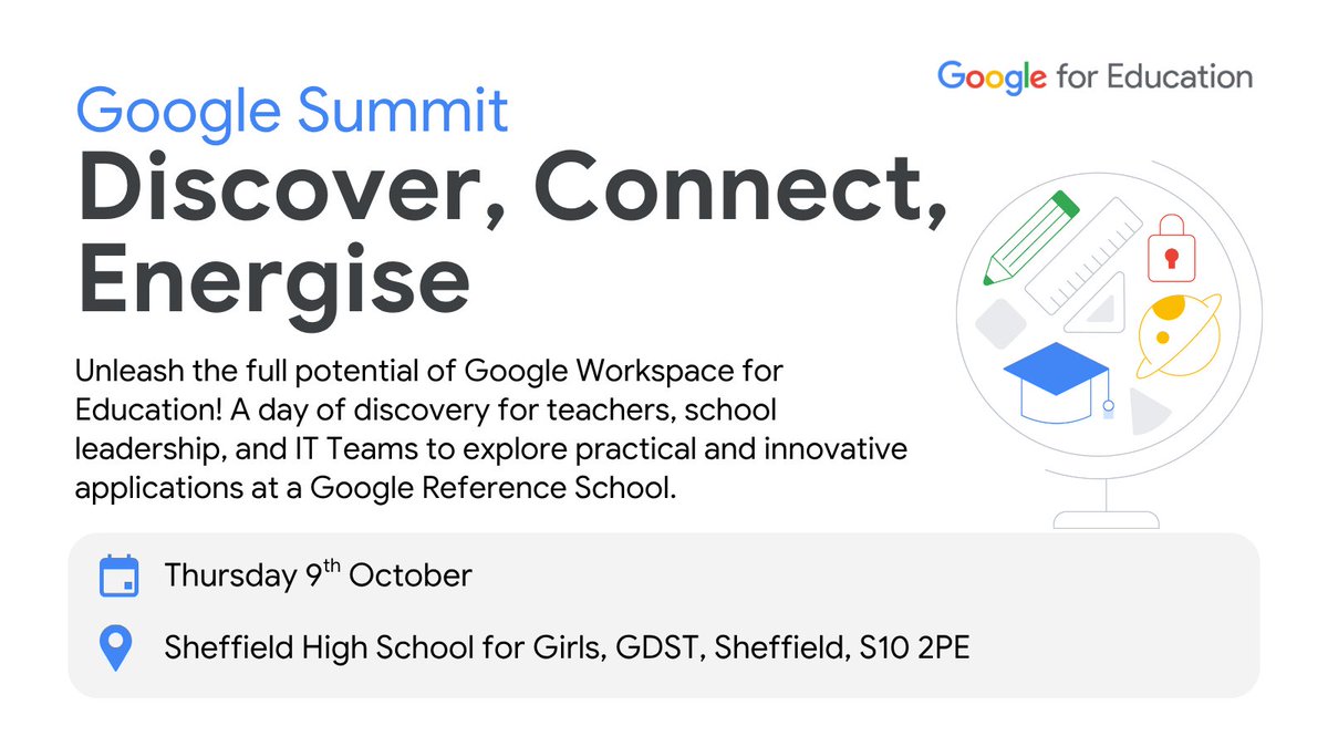 Canopy (@canopycic) on Twitter photo Calling all Teachers, School Leadership & IT Teams!
Join the <a href="/GoogleForEdu/">Google for Education</a> Summit: Discover, Connect, Energise
💡 Practical applications
🧠 AI in education
🔎 Accessibility
🤝 Networking
Register now rsvp.withgoogle.com/events/gdst-go… Calling all Teachers, School Leadership & IT Teams!
Join the <a href="/GoogleForEdu/">Google for Education</a> Summit: Discover, Connect, Energise
💡 Practical applications
🧠 AI in education
🔎 Accessibility
🤝 Networking
Register now rsvp.withgoogle.com/events/gdst-go…