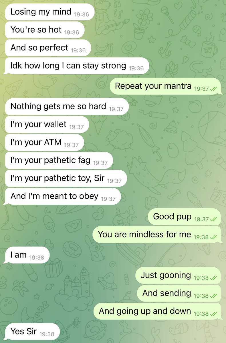 redflaggod's tweet photo. It’s so easy to just give in. This pups mantra is so simple. 

“Nothing gets me so hard, I’m your wallet, I’m your ATM, I’m your pathetic fag, I’m your pathetic toy Sir” - so pathetic. https://t.co/tAa5rmqJO5