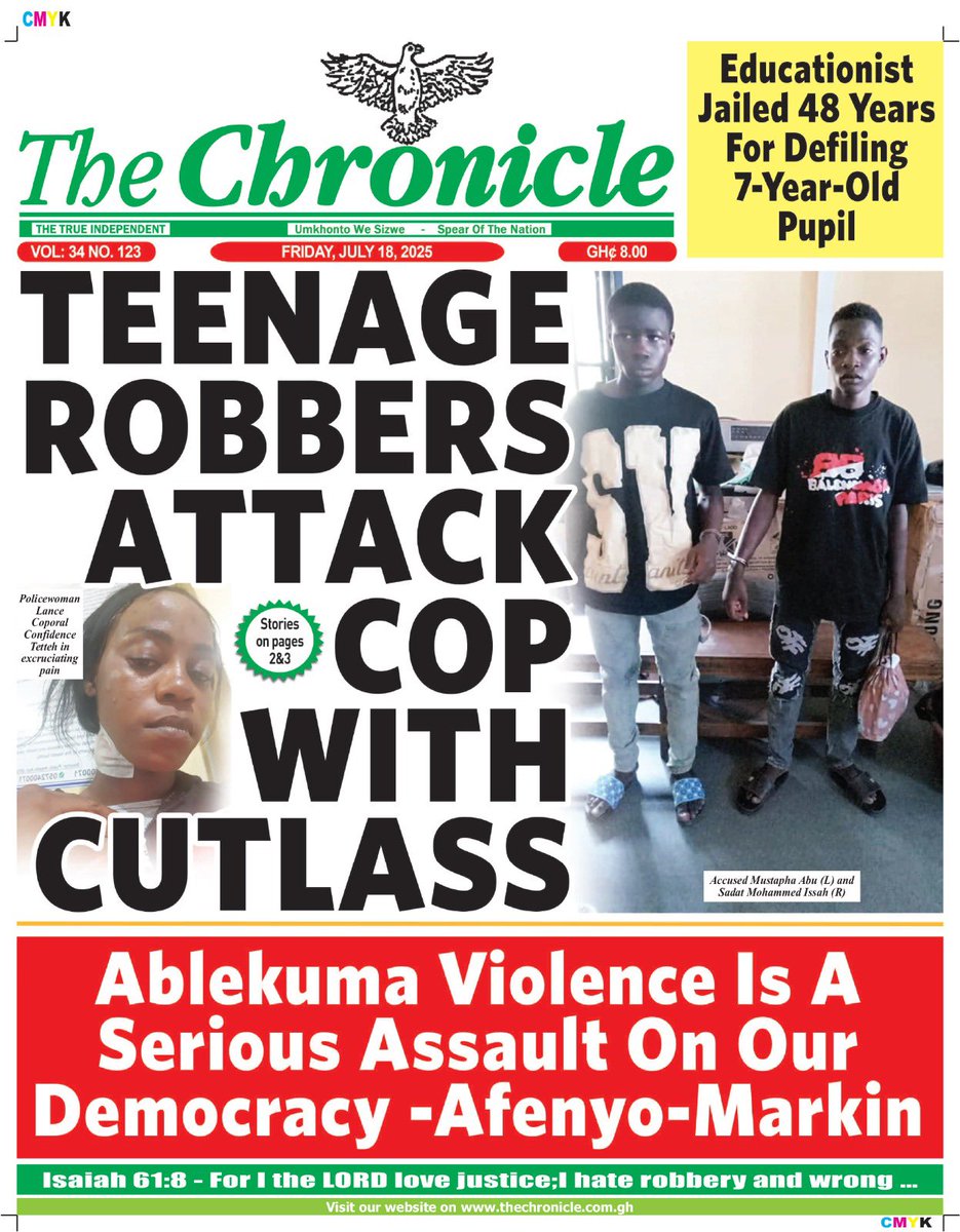 Friday, July 18, 2025

#TheChroniclefrontpage 
#TheChronicle
 #ghanaianchronicle