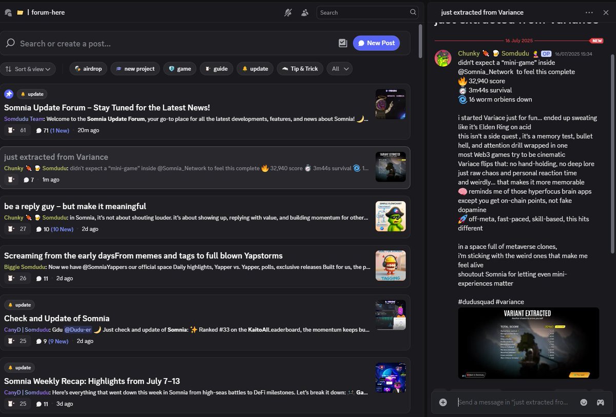 tell me, what will you share about Somnia on forum?