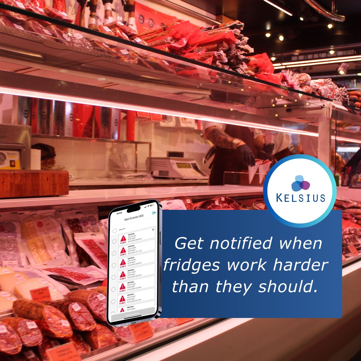 Kelsius (@kelsius_digital) on Twitter photo ❌ "Overworked Freezers, Oversized Bills"
Unmonitored chillers and freezers were running inefficiently—costing a butcher €1,800 more annually in energy use.
📞 UK: +44 (0)2045 799 048 | IRL: 074 916 2982
📧 sales@kelsius.com | 🌐 kelsius.com/butcher
#SustainableButcher ❌ "Overworked Freezers, Oversized Bills"
Unmonitored chillers and freezers were running inefficiently—costing a butcher €1,800 more annually in energy use.
📞 UK: +44 (0)2045 799 048 | IRL: 074 916 2982
📧 sales@kelsius.com | 🌐 kelsius.com/butcher
#SustainableButcher