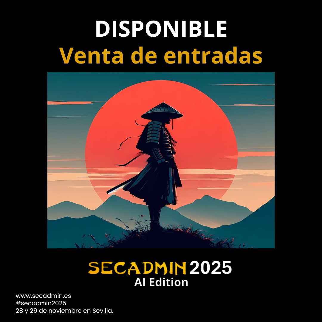 secadm1n's tweet image. 📢 ¡Ey, comunidad ciber!
Ya puedes pillar tu entrada para #secadmin2025... y de paso, hacerte con nuestras camisetas y tazas edición limitada.
👉 Todo en: secadmin.es/tienda-secadmi…
