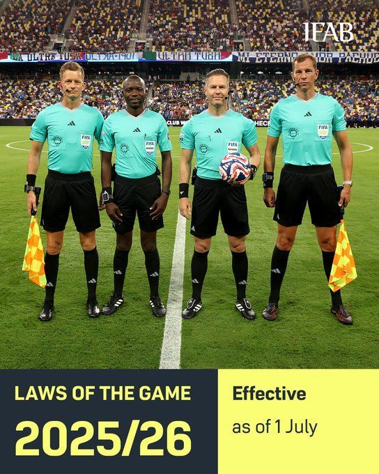FARefereeing's tweet image. 𝗟𝗔𝗪𝗦 𝟮𝟬𝟮𝟱/𝟮𝟲
Don't forget the @theifab Laws of the Game for 2025/26 are now in effect.
Details 👉 theifab.com