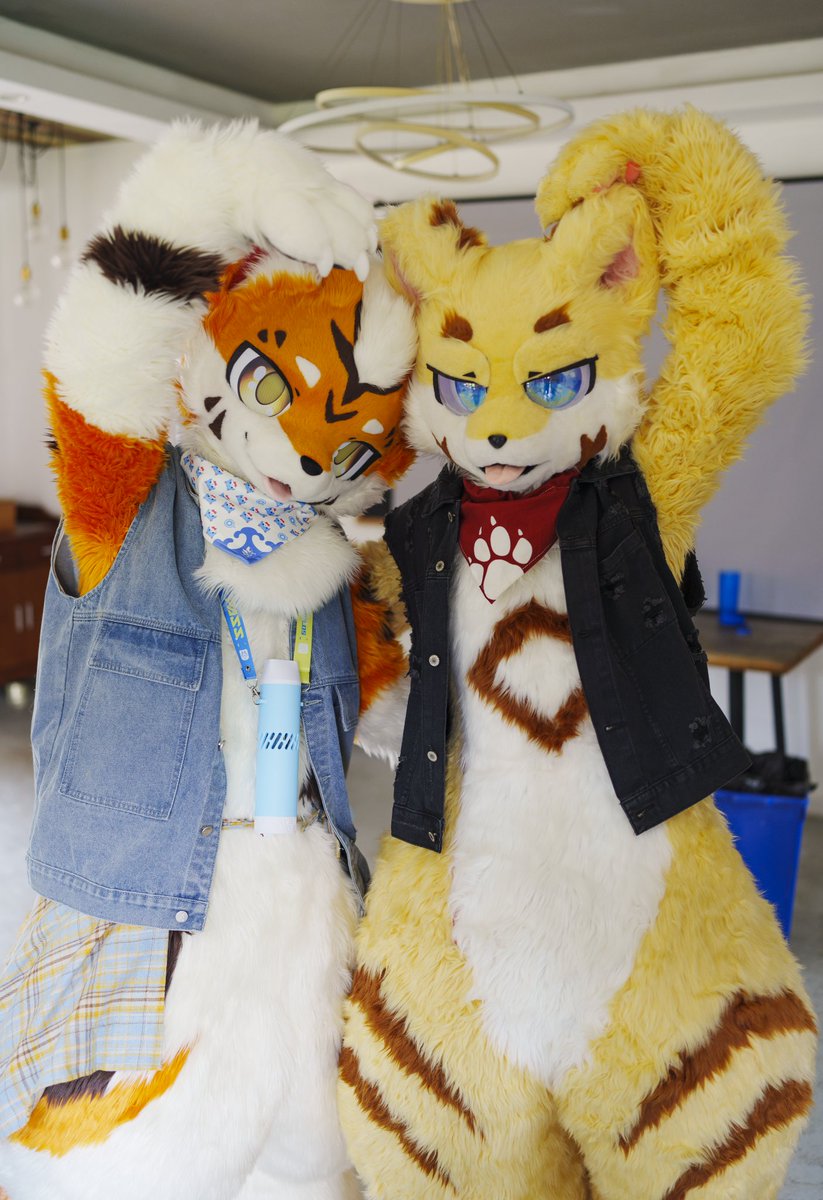 baicai_coin's tweet image. 比心~
右：@SKRtBAO 
📷：@FasLigand96 
#FursuitFriday
