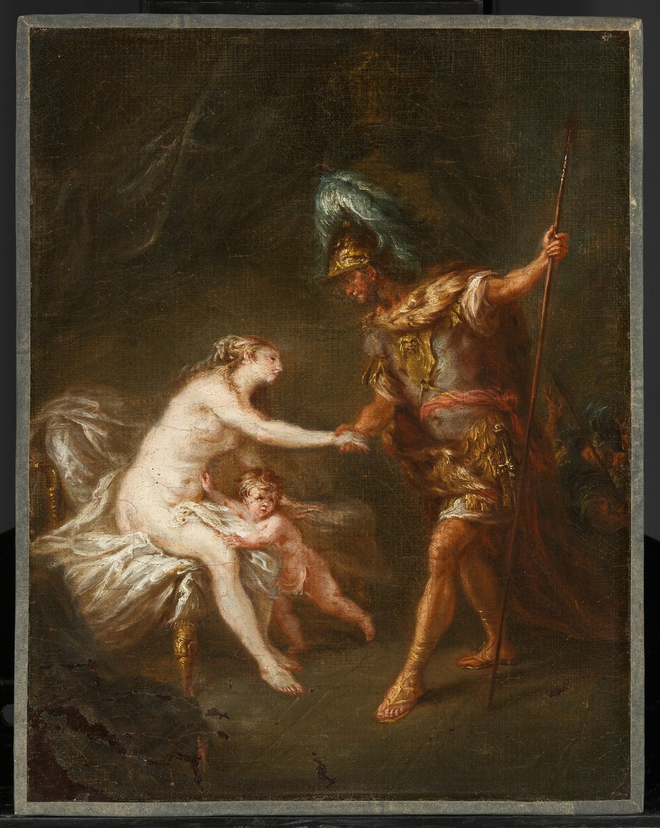 dailyandromache's tweet image. “hector taking leave from andromache”, martin johann schmidt (18th century)