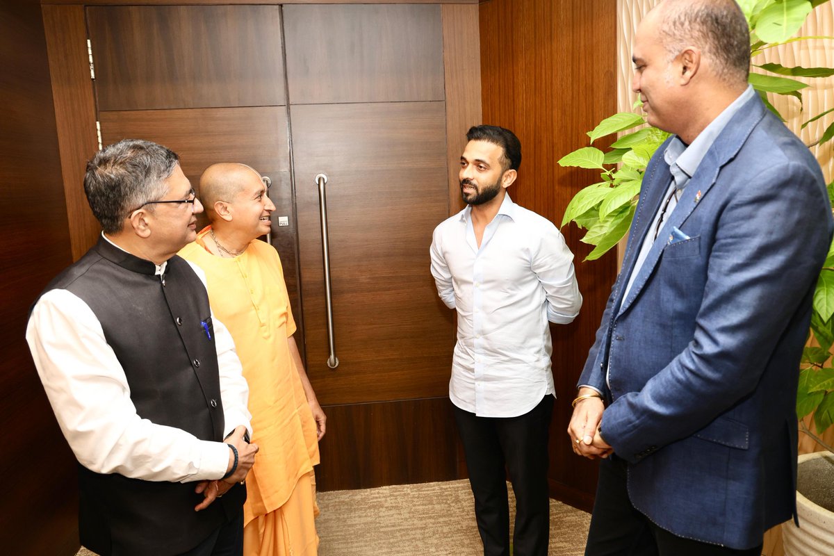 Ajinkya Rahane (@ajinkyarahane88) on Twitter photo Congratulations <a href="/ashishchauhan/">Ashish Chauhan</a> ji on the launch of your book. Privileged to be part of this special occasion. Wishing you great success with the book and hope it continues to inspire many. Congratulations <a href="/ashishchauhan/">Ashish Chauhan</a> ji on the launch of your book. Privileged to be part of this special occasion. Wishing you great success with the book and hope it continues to inspire many.