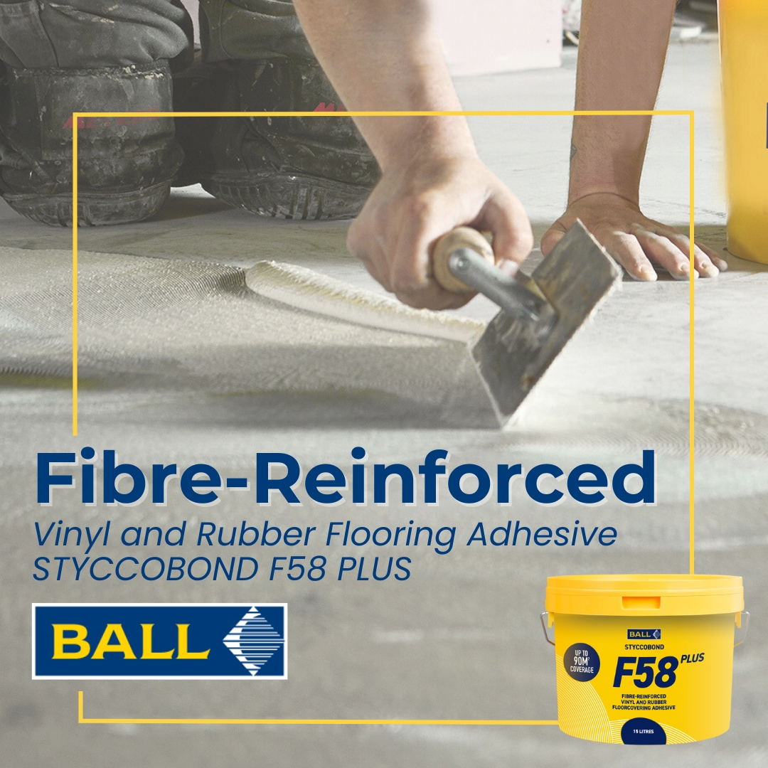 Meet STYCCOBOND F58 PLUS, the fibre-reinforced vinyl and rubber adhesive, designed for use as a wet lay, semi-wet or pressure sensitive adhesive.

✅ Install flooring from 5 minutes
✅ 180 minutes open time
✅ High coverage rate up to 90m²

Read more 👉 ow.ly/kMmT50WiRCs