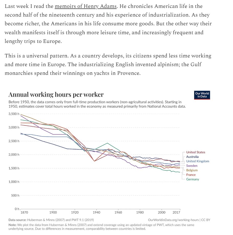 lugaricano's tweet image. Europe may struggle to automate its own economy. But if it remains the world's preferred leisure destination, it can capture gains from everyone else's automation.
@pietergaricano explores the other side of Baumol in Silicon Continent.
🧵
1/9