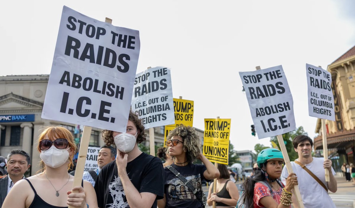 JonWiener1's tweet image. The @ACLU is usually defending minority rights; but right now on immigration, they're representing a great majority – 62% of Americans disapprove of Trump’s handling of immigration: @DavidCole_Gtown comments – on @thenation podcast bit.ly/46Lw8Ao @ACLU_SoCal