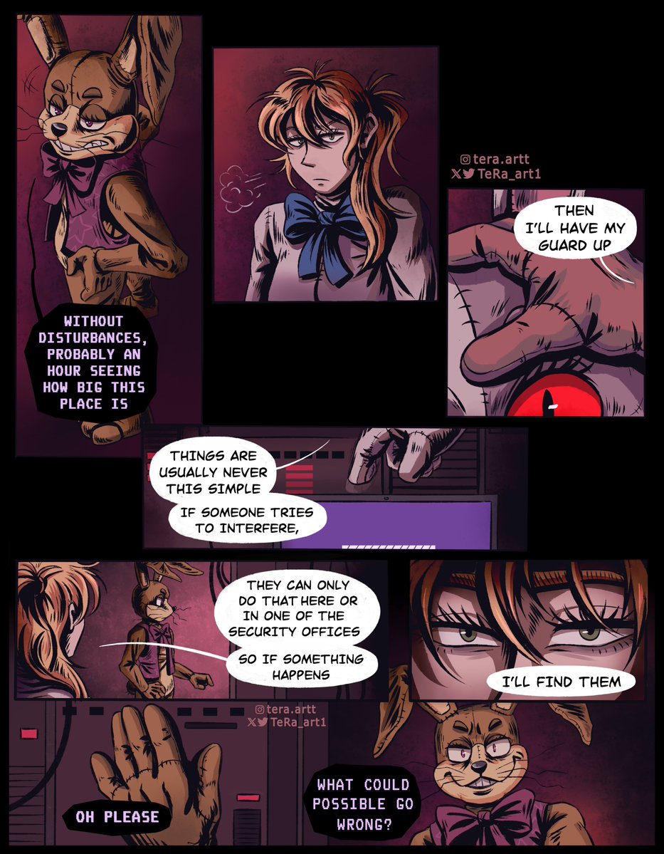 intomadnessfnaf's tweet image. FNAF: SPIRIT
Reunion
Page 2-3
Written by:@Jvb0804
Art by:@Tera_art1
#FNAF #fancomic #vanny #glitchtrap