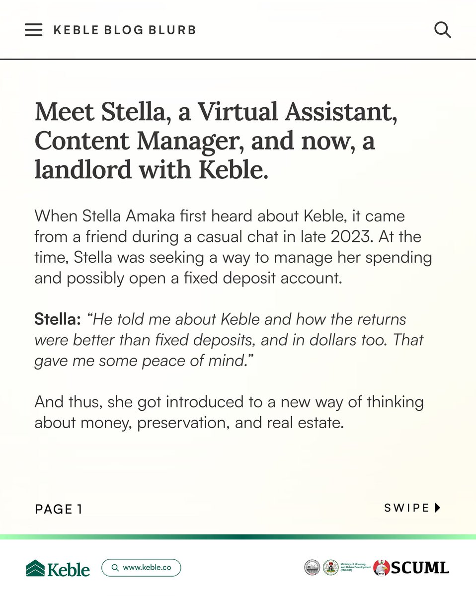 KebleHQ's tweet image. Real people, real stories 💚
Helping you build a financial future that they won&apos;t regret is what we&apos;re all about at Keble! 

In today&apos;s article, find out how Stella has gone from Content Manager to Landlord with Keble ✨️ open.substack.com/pub/keblenewsl…

#UserSpotlight #KebleTestimonial