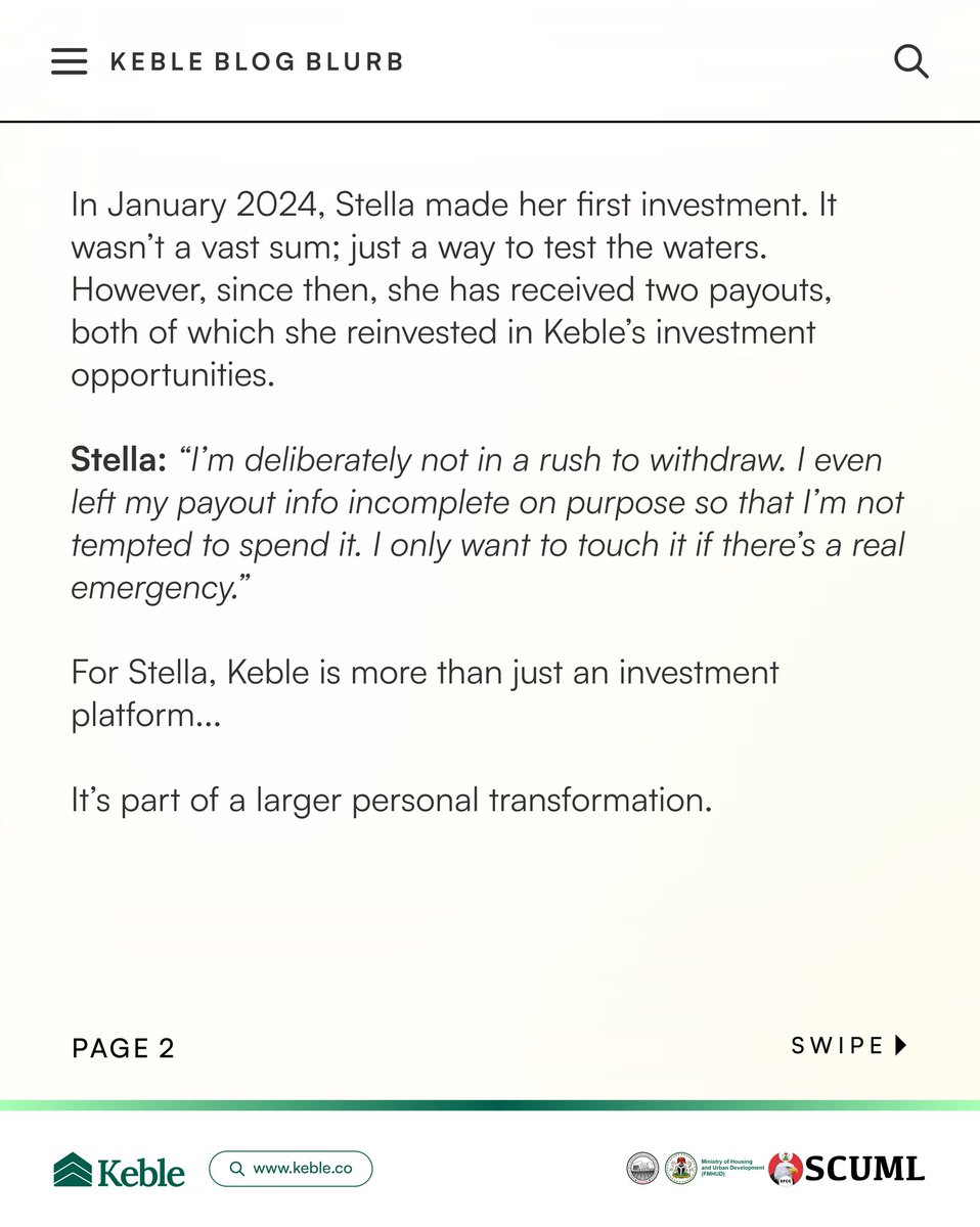KebleHQ's tweet image. Real people, real stories 💚
Helping you build a financial future that they won&apos;t regret is what we&apos;re all about at Keble! 

In today&apos;s article, find out how Stella has gone from Content Manager to Landlord with Keble ✨️ open.substack.com/pub/keblenewsl…

#UserSpotlight #KebleTestimonial