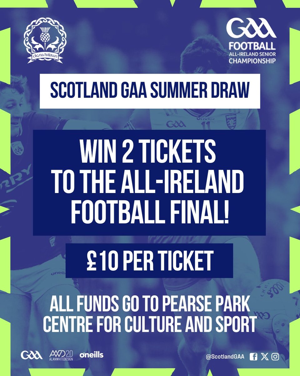 Enter for your chance to win 2 #allirelandfinal tickets between <a href="/donegalgaa/">Donegal GAA</a> and <a href="/Kerry_Official/">Kerry GAA</a> 😀 

🎟 TWO tickets to the All Ireland Football Final on 27th July
💸 Entries £10
⌚️ Enter by Thursday, 24th of July

Buy your tickets here: 
raffall.com/391564/enter-r…