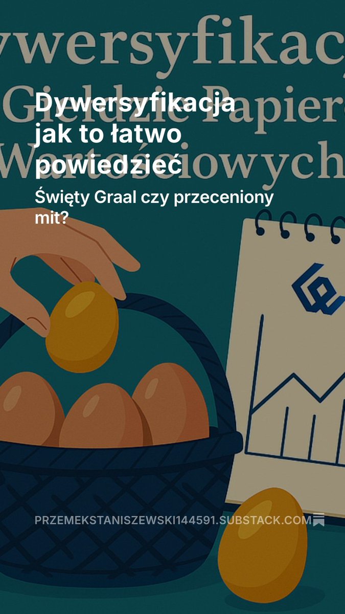 #giełdamojapasja
Kilka (a może nawet więcej) słów o dywersyfikacji i o tym jak ja rozumiem pojęcie "aktywa'" właśnie w kontekście dywersyfikowania portfela giełdowego.
przemekstaniszewski144591.substack.com/p/dywersyfikac…