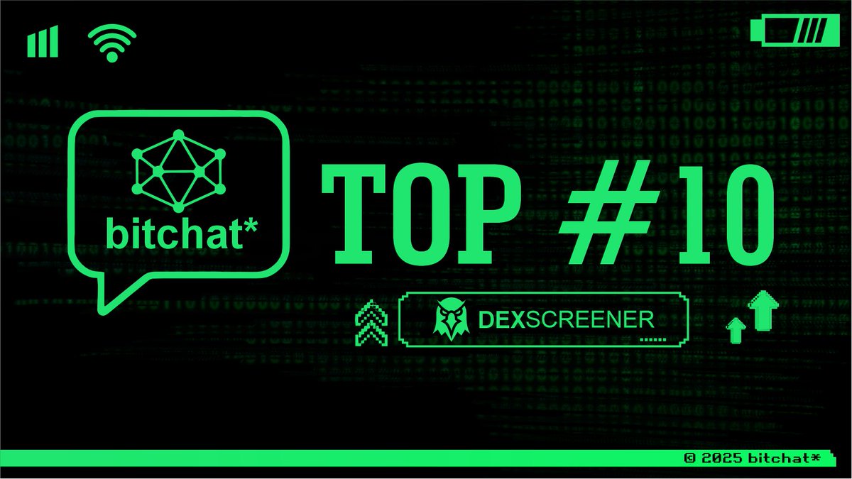 bitchat_sol's tweet photo. $BITCHAT  made it to Top#10 on DexScreener. This is real. 🚀
https://t.co/ZX3Jv71hTh https://t.co/TR4ymjtp0n