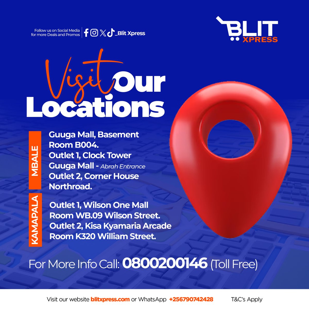 blit_xpress's tweet image. π Blit Xpress is everywhere you are!
Swing by any of our branches and grab your favorite electronics at unbeatable prices! π₯π±π»
π 0800200146 | π¬ WhatsApp: +256 790 742428
π Shop online: blitxpress.com