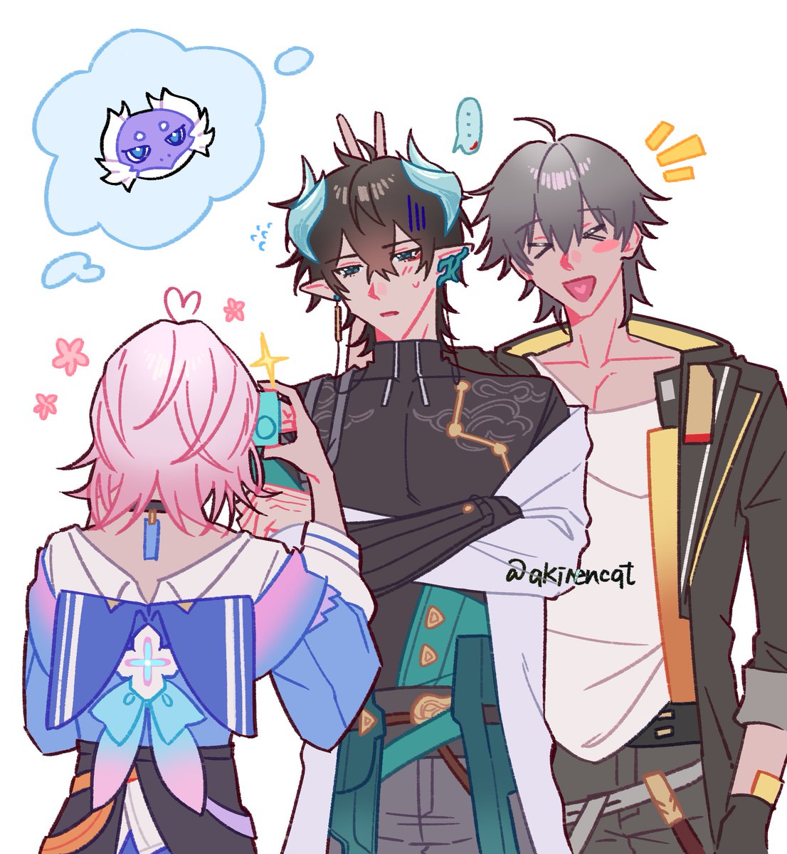 akirencat's tweet image. dromas
#danheng #march7th #caelus #HonkaiStarRail