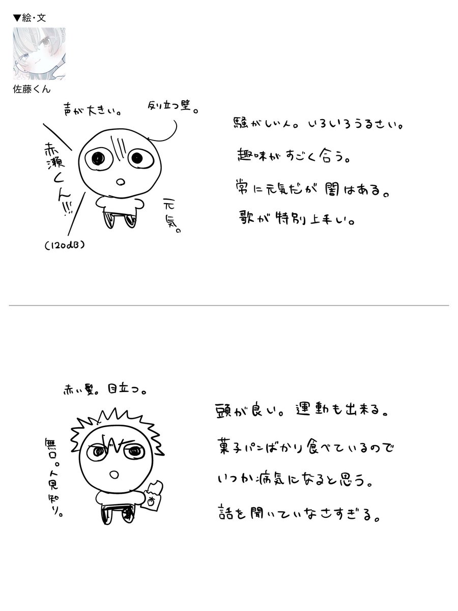 rsb0401's tweet image. 友達への印象