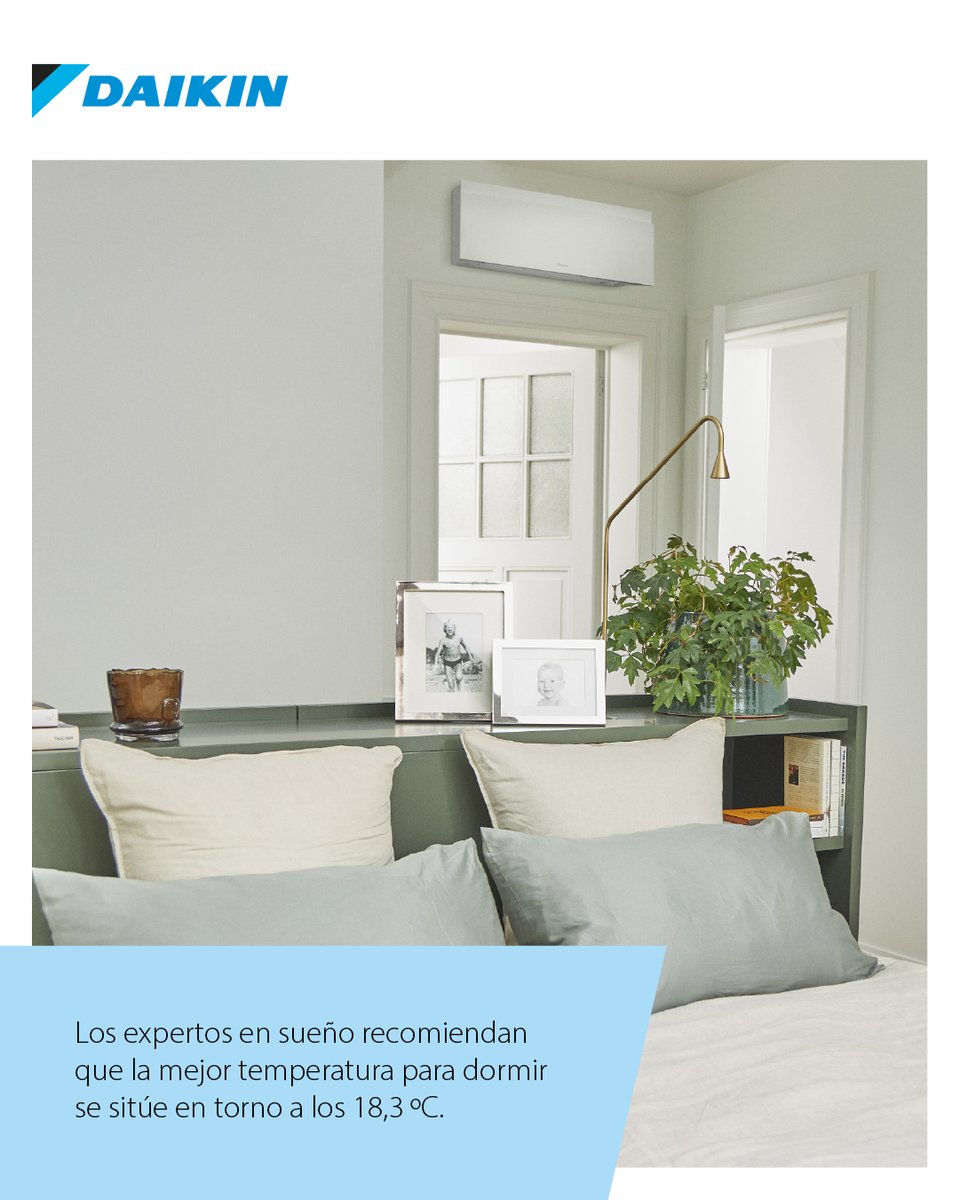 Dormir bien también depende de la temperatura 🌙❄️
Los expertos en sueño lo tienen claro: el descanso óptimo se consigue a unos 18,3 ºC para dormir. 

¿Tu dormitorio está demasiado caliente o frío? Podría estar afectando a tu sueño más de lo que imaginas.