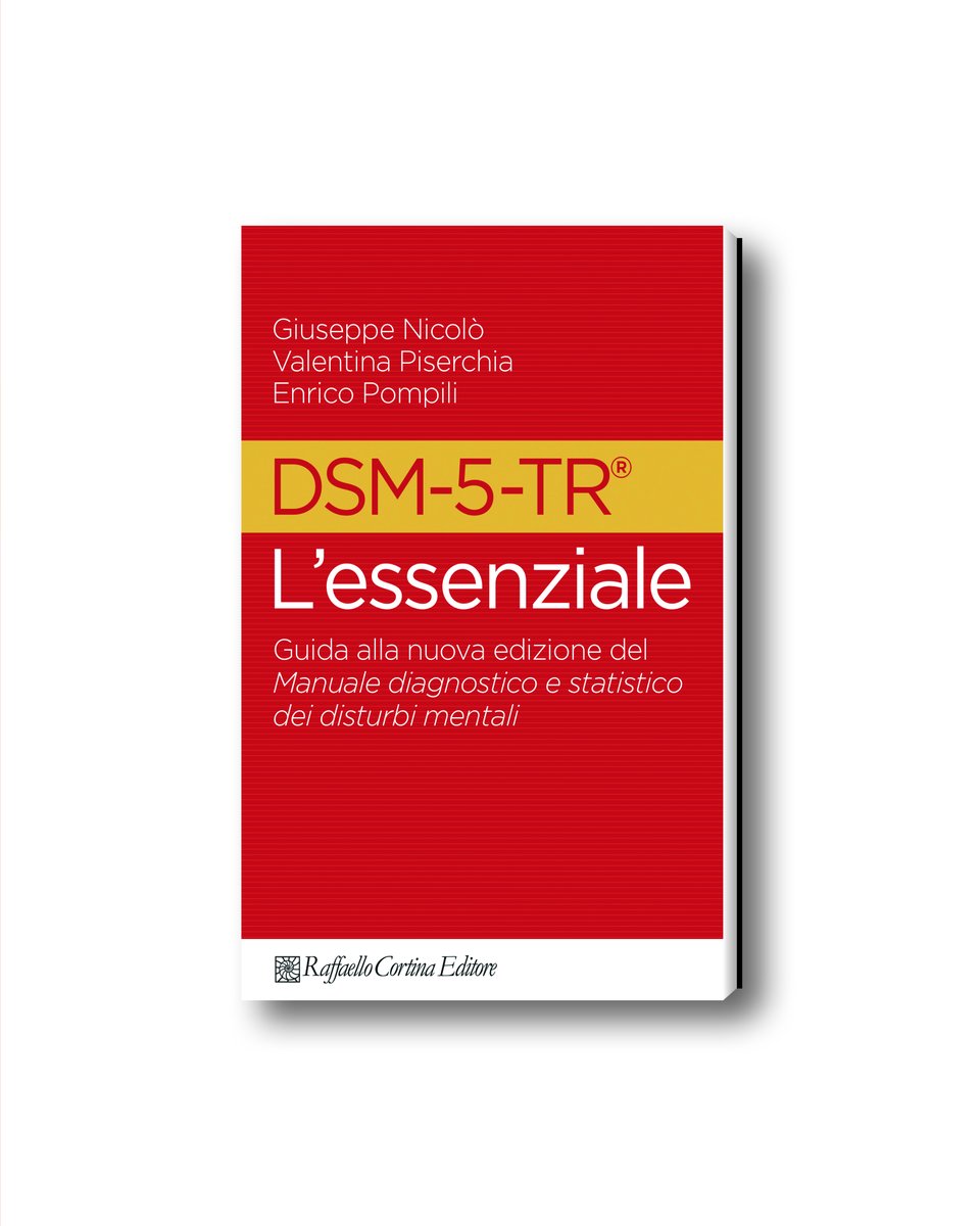 DSM-5 TR. L’Essenziale di Nicolò, Piserchia e Pompili, in libreria
👉ow.ly/A18M50Wg3WB