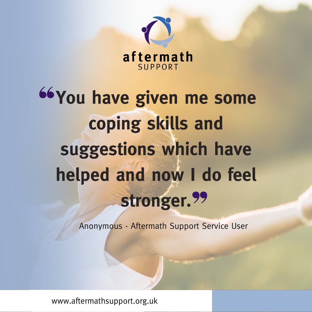 aftermathsupp's tweet image. These words reflect what Aftermath Support is all about - offering strength, guidance, and hope. 💙
Need support? Download our free coping guides from the Useful Resources section on our website. aftermathsupport.org.uk
#AftermathSupport