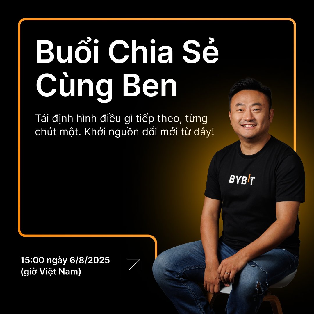 BybitVNOfficial's tweet image. 🚀 Bước ngoặt của thị trường crypto đã đến – và Bybit đang dẫn đầu cuộc chơi!

📅 6/8, lúc 15:00 (giờ VN)

Tiết lộ lớn. Nước đi táo bạo.

🔥 Đừng bỏ lỡ: i.bybit.com/1NWUabCR

#KeynoteWithBen #CryptoArk