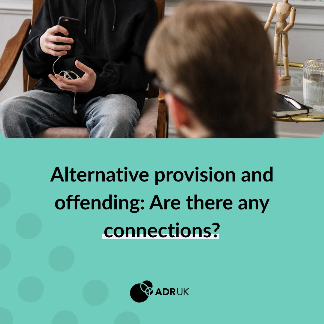 adr_uk's tweet image. 🚸 New blog by Dr Liliana Belkin, ADR UK fellow, explores the links between alternative provision & youth offending using the @MoJGovUK - @educationgovuk dataset.
How can better data help us understand young people’s journeys and improve support?
adruk.org/news-publicati…