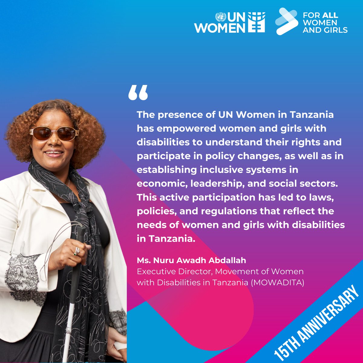 unwomentanzania's tweet image. UN Women’s partnership with MOWADITA is advancing disability inclusion by strengthening movement-building and empowering women and girls with disabilities to shape laws, policies, leadership, and development programmes in Tanzania.
Together, we’re driving inclusive, equitable…