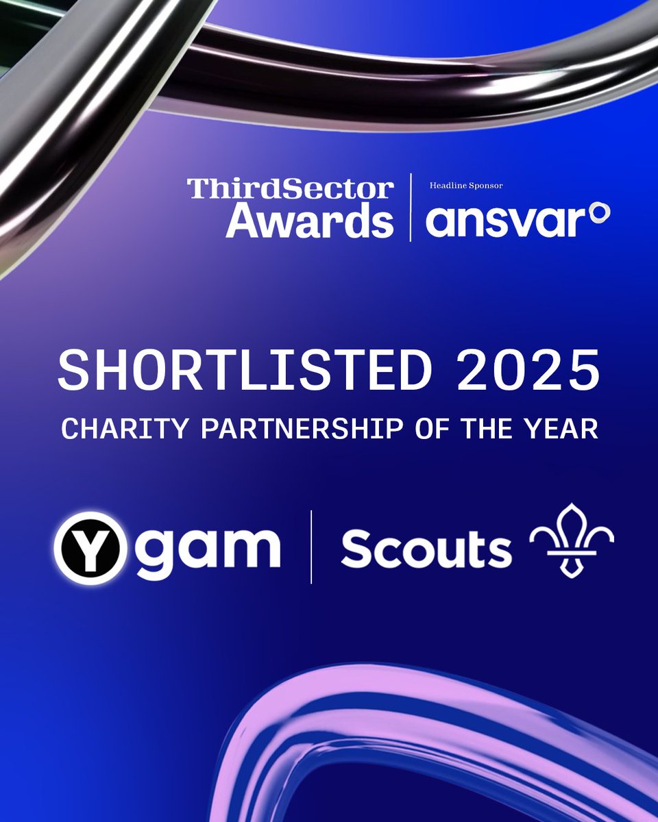 YgamUK's tweet image. 🎉 Our partnership with the @scouts has been recognised once more, this time shortlisted for Charity Partnership of the Year at the @ThirdSector Awards 2025.
We’re incredibly proud of the difference this collaboration continues to make in the lives of young people across the UK.…