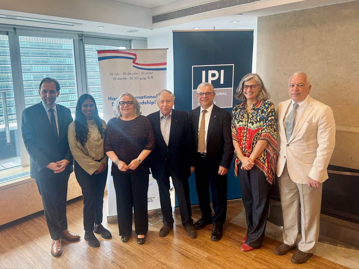 JeanTodt's tweet image. Thank you to the Permanent Mission of 🇵🇾 Paraguay and Amb. Marcelo Scappini for bringing us together for International Friendship Day!
Great to connect with Amb. Thilmeeza Hussain, Prince Zeid Ra'ad, Amb. Isabelle Pico, USG @AnaclaudiaRossb, and Amb. Marco Suazo.
Partnerships…