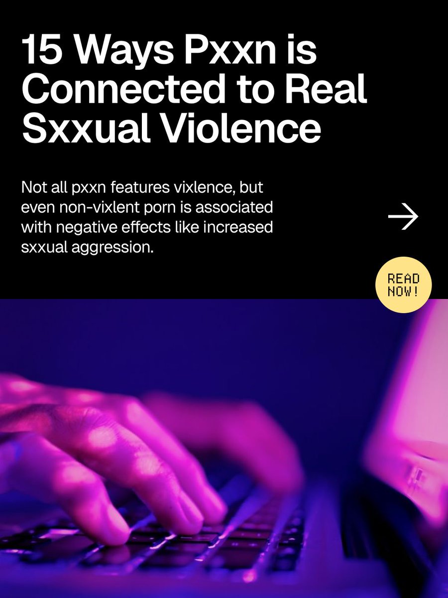 FightTheNewDrug's tweet image. Some porn consumers may tell themselves that they aren’t personally affected by porn or the toxic messages it perpetuates, but research suggests otherwise. Ultimately, there is no guarantee that porn won’t affect a consumer’s attitudes about sex in unhealthy ways.
Say no to…