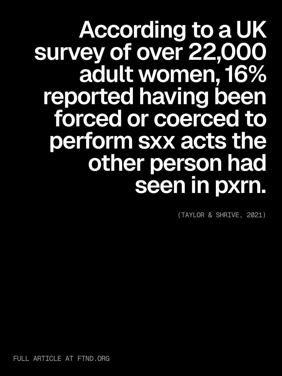 FightTheNewDrug's tweet image. Some porn consumers may tell themselves that they aren’t personally affected by porn or the toxic messages it perpetuates, but research suggests otherwise. Ultimately, there is no guarantee that porn won’t affect a consumer’s attitudes about sex in unhealthy ways.
Say no to…
