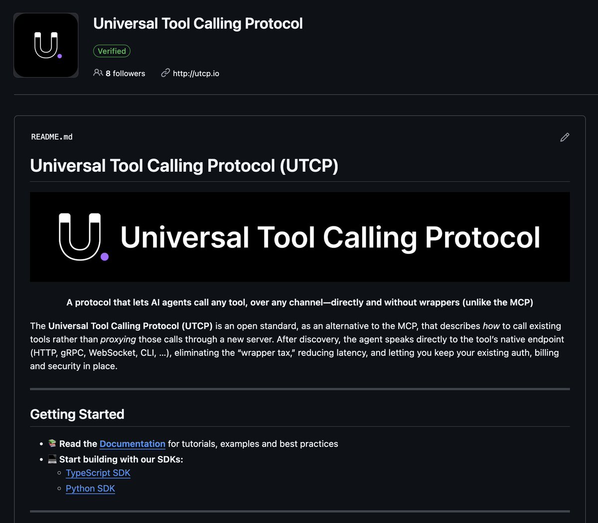 dimitrizho's tweet photo. UTCP: A safer, scalable tool-calling alternative to MCP https://t.co/2U4WBSBTER