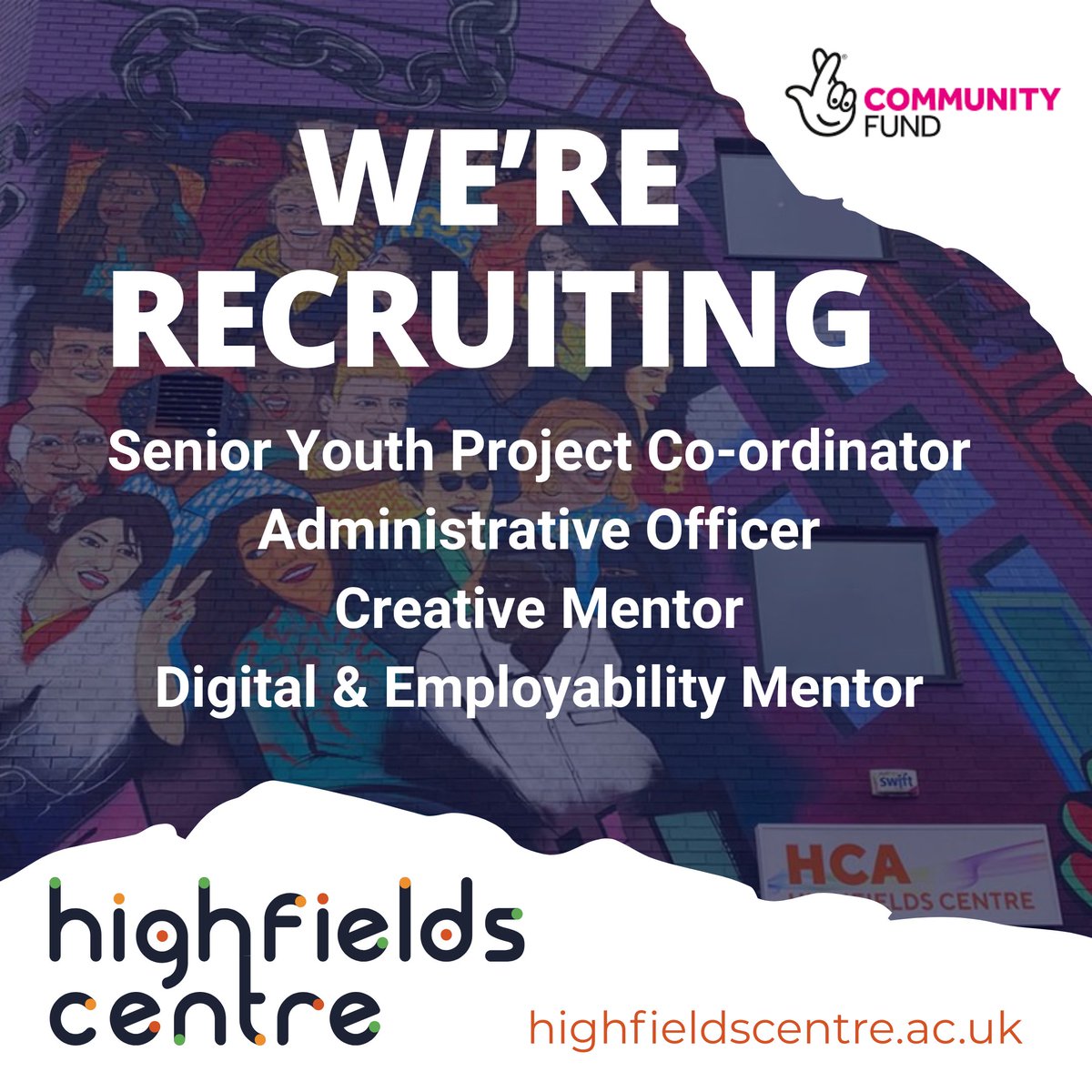 Highfields Centre (@h_fieldscentre) on Twitter photo We’re recruiting! Join the team behind the HOPE Project at Highfields Centre and be part of a powerful programme supporting young adults into education, employment and enterprise.
All enquiries and for an application pack contact office@highfieldscentre.ac.uk
#HOPEProject #job We’re recruiting! Join the team behind the HOPE Project at Highfields Centre and be part of a powerful programme supporting young adults into education, employment and enterprise.
All enquiries and for an application pack contact office@highfieldscentre.ac.uk
#HOPEProject #job