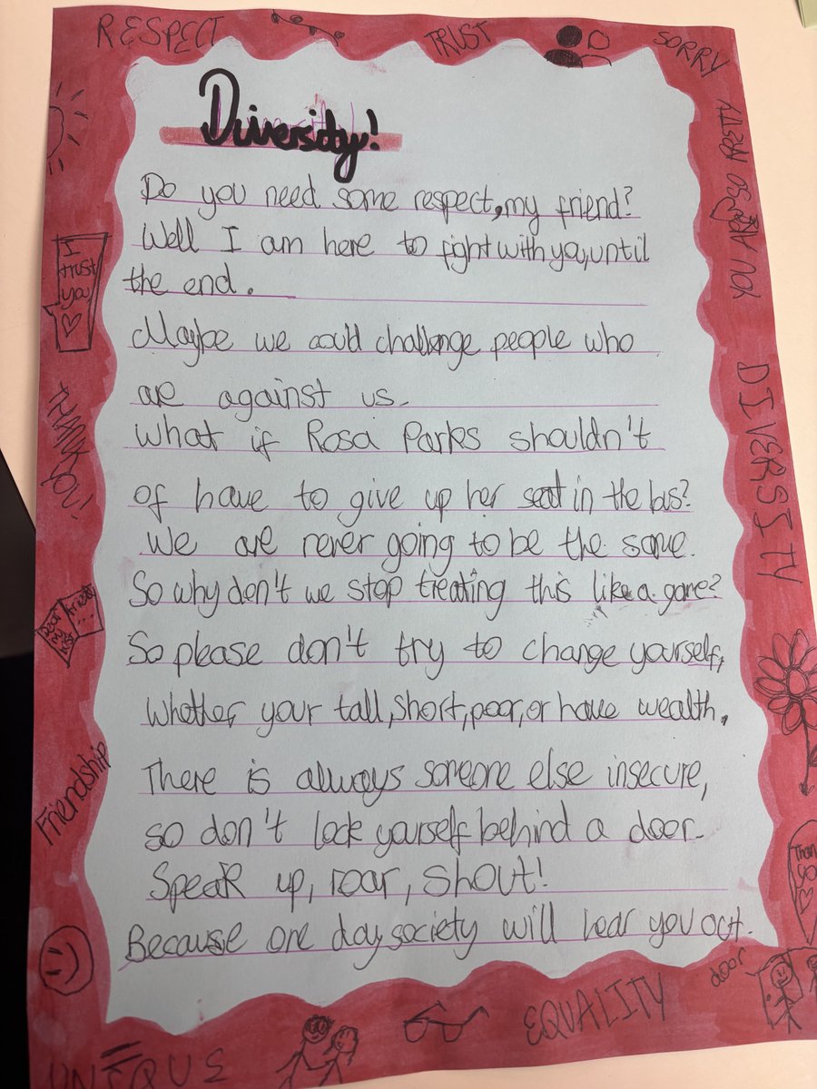 SalesianAcademy's tweet photo. ✍️📑This week, some of our Key Stage 3 pupils celebrated #MulticulturalDay by writing some fantastic #poetry!
Well done to all of our English classes who really have demonstrated their awareness/acceptance of other cultures.
#RUAH #CulturalAwareness #SchoolCommunity https://t.co/OJwXBzOHFt