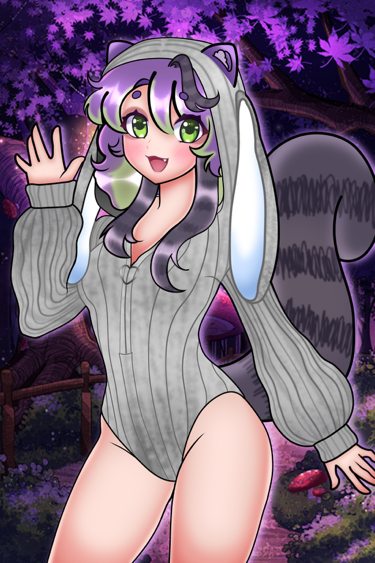 RozeyBlue's tweet image. So @LX3_Oblivion Wanted to be drawn in this outfit, So I drew her in the outfit, What raccoon should I draw next and in what outfit, This took me 3 to 4 weeks :,3