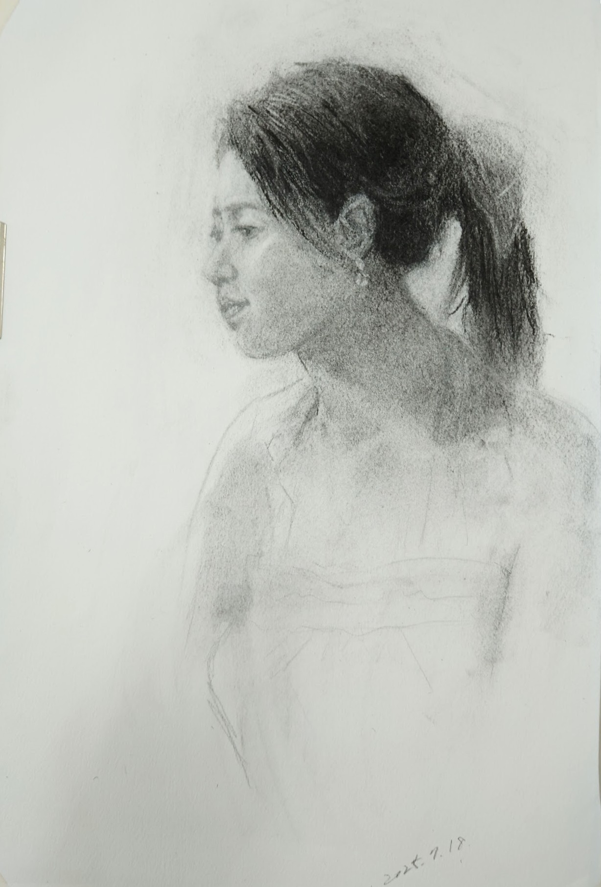 【パリで描かれた1977年作】CAGRAIN CANSO 作 鉛筆画 / 木炭画 パリで描かれた1977年作】CAGRAIN CANSO 作 鉛筆画 / 木炭画 パリで