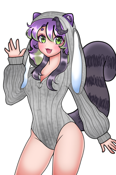 RozeyBlue's tweet image. So @LX3_Oblivion Wanted to be drawn in this outfit, So I drew her in the outfit, What raccoon should I draw next and in what outfit, This took me 3 to 4 weeks :,3