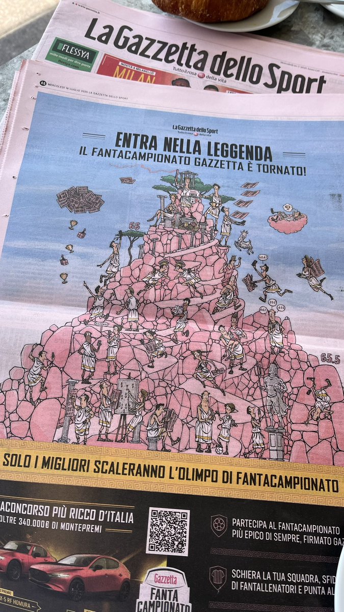 caricaturella's tweet photo. 🚨 È iniziata la stagione 2025/26 del Fantacampionato de La Gazzetta dello Sport: il fantaconcorso più ricco e partecipato d’Italia!

"Solo i migliori scaleranno l’Olimpo di Fantacampionato."

📲 Scarica l'app e iscriviti: https://t.co/oJxCPVXlhS

#lagazzettadellosport https://t.co/9hzJMMYovD