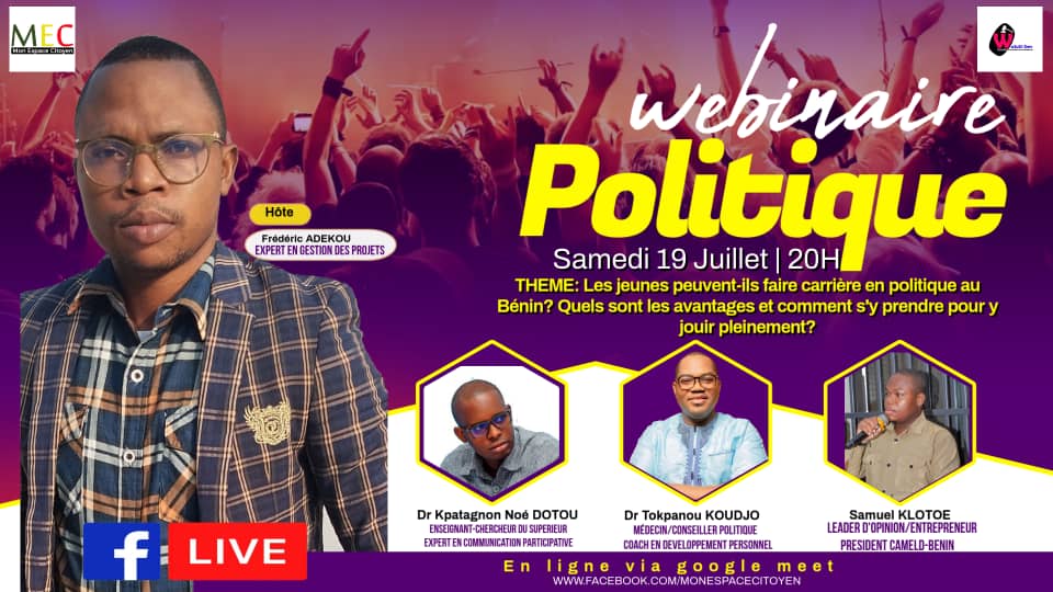 brillantfred's tweet photo. 🎙️ [ *Événement en ligne à ne pas manquer* !] 🇧🇯

👉 Le *samedi 19 juillet 2025* , rejoignez-nous pour une discussion passionnante sur le thème :

🗳️ « Les jeunes peuvent-ils faire #carrière en politique au Bénin ?
Quels sont les avantages ???
 👉🏻https://t.co/PbkpDn1bTL https://t.co/ANgSCU5bgu