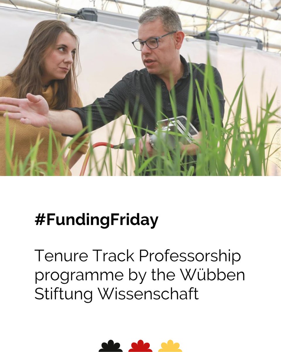 ResearchGermany's tweet image. The Tenure Track Professorship programme by the Wübben Stiftung Wissenschaft supports German universities in appointing international talents for tenure track positions.🏫
💭 Already have a host in mind? Deadline: 30 September👉 sohub.io/rfs7
#FundingFriday