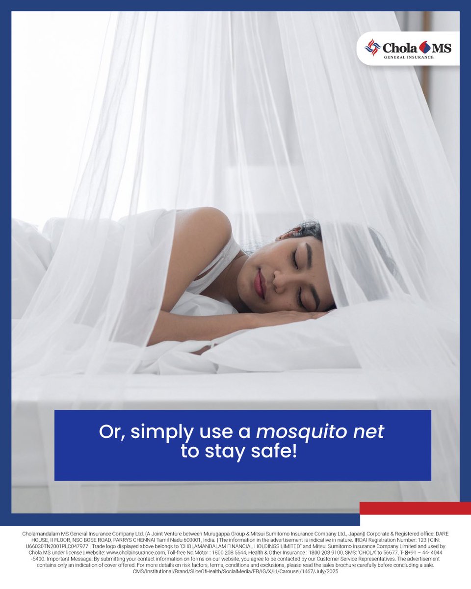 The monsoons are here and so are the mosquitoes.
Here are some lesser-known hacks to help you stay safe and bite-free this season.

#CholaMS #StayInsured #StayProtected #SliceOfHealth