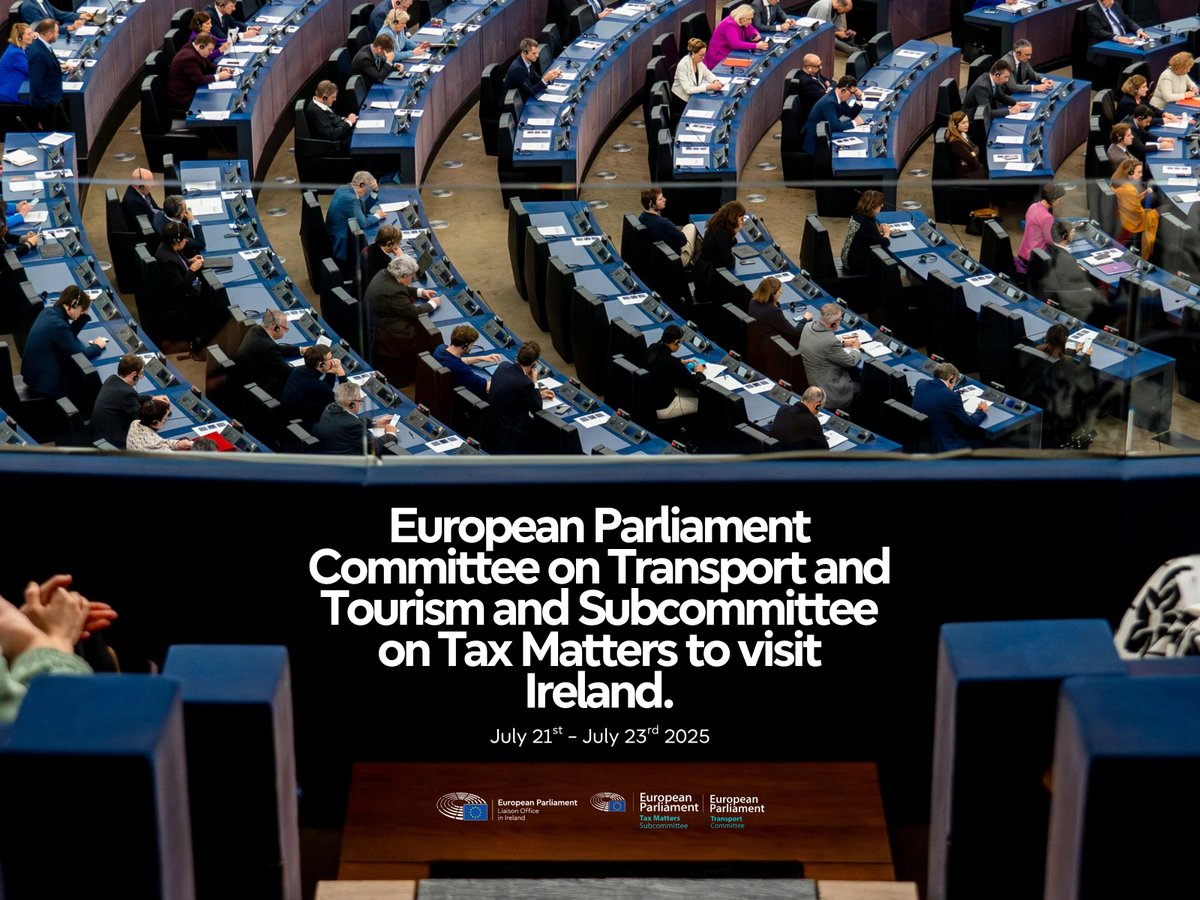EPinIreland's tweet image. 🇮🇪 Next week, TRAN committee and FISC subcommittee MEPs will visit Ireland.
🤝 They will meet members of government and key stakeholders. The TRAN committee will also visit transport and tourism projects across Ireland.
✈️: europa.eu/!qchkvN
💶: europa.eu/!JgY4mK