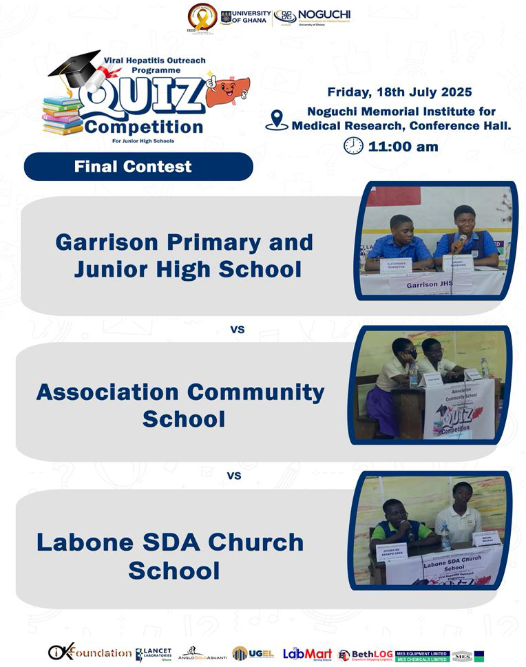 NMIMR_UG's tweet image. 📢 Today at 9:00 AM @ NMIMR!
🧬 Viral Hepatitis Seminar
🎓 VHOP Final Quiz
Health meets knowledge!
Let’s unite for a hepatitis-free future & cheer on the brilliant finalists!
#VHOP2025 #Hepatitis #PublicHealth #QuizFinals #NMIMR