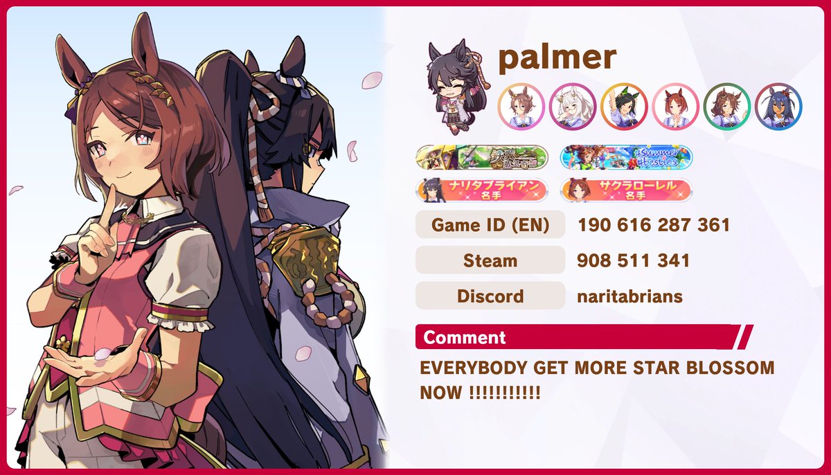 sakuralaurels's tweet image. if you catch this being like my third time remaking one of these no you didnt Anyways. i have nearly no umafies.... come hither ...... i dont bite ...... ๐ซด