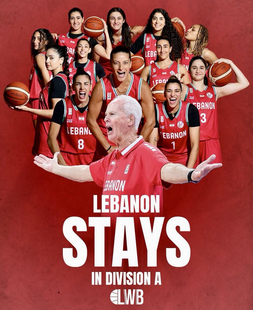 fmakhzoumi's tweet image. ألف مبروك لمنتخب لبنان الوطني لكرة السلة للسيدات، نجاحه في البقاء ضمن الدرجة الأولى (Division A)، في إنجاز مشرّف يعكس روح الإصرار والتحدي ويجسّد الروح القتالية العالية، على الرغم من كل الظروف والصعوبات.