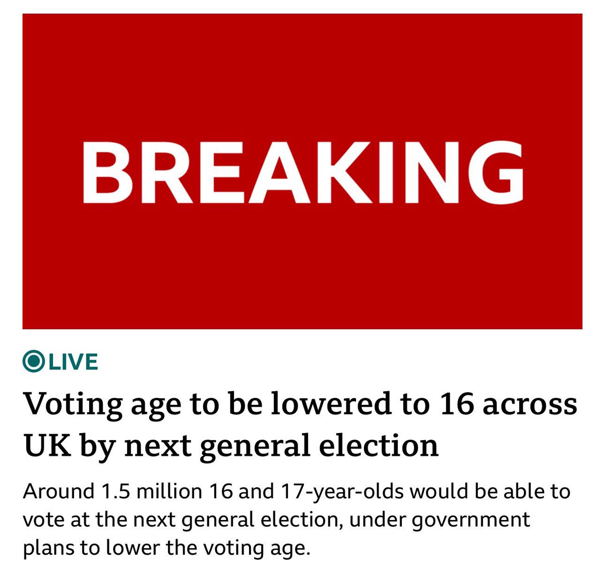 The biggest insult to the UK 16 year old is saying they shouldn’t vote 

❌ 

Negative celebs having their say…

✅ Go and work with some and you might find they are more clued up than many adults … 

✅ Experiences versus Experience 

❌ Assumptions assumptions …

❌