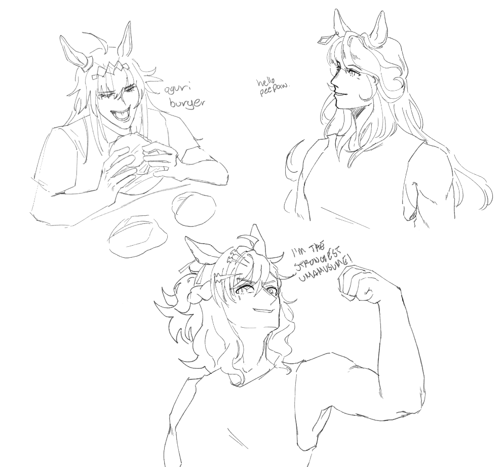 also take some more umamusume doodles ft some of my favs again